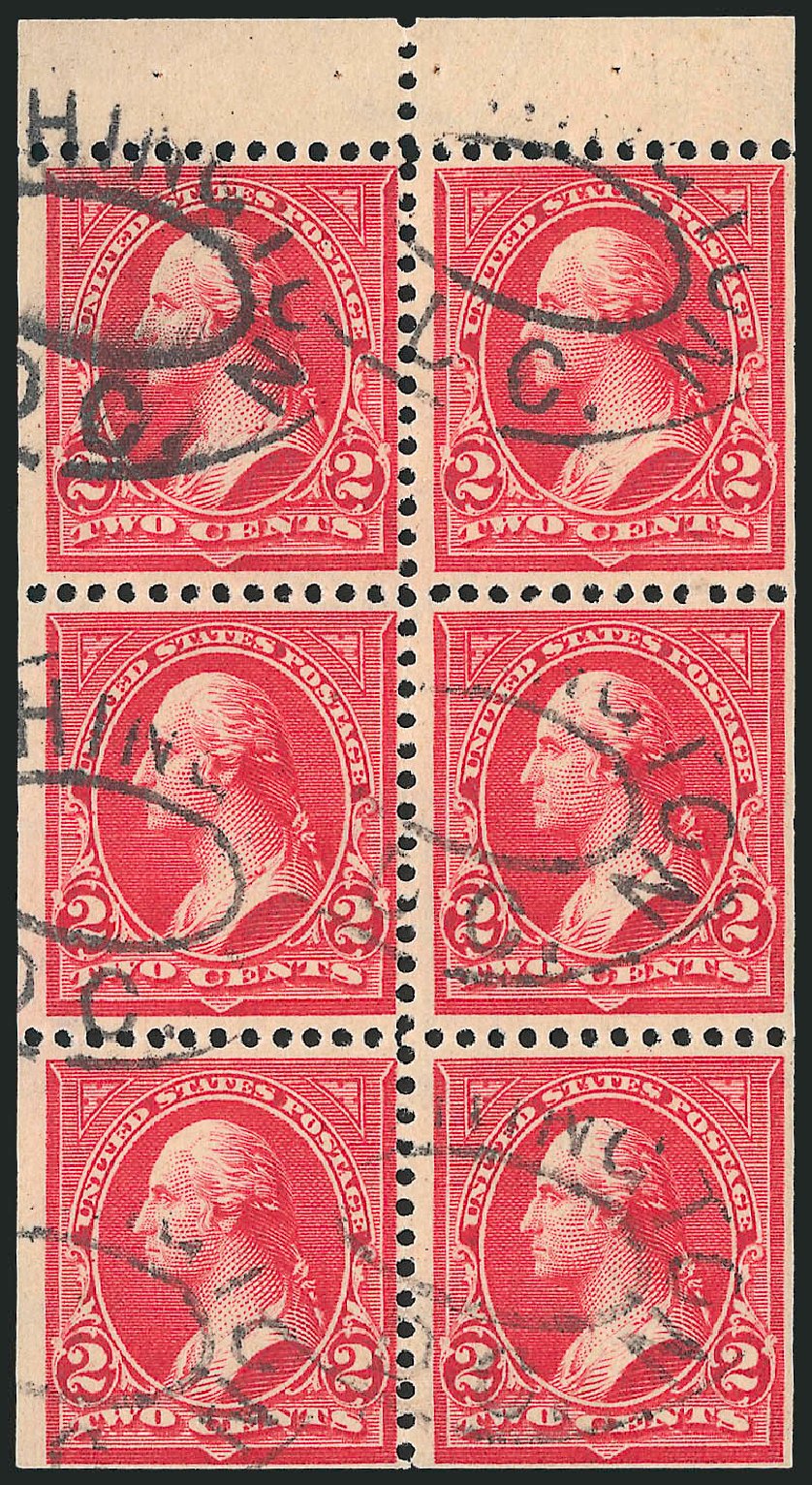 us stamp price scott 279b 1897 2 cents washington siegel 1027 160