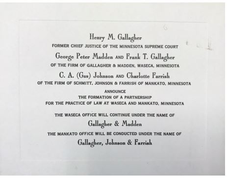 Gallagher Johnson Farrish Card crop